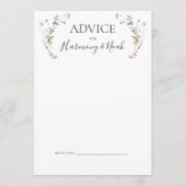 Holiday Chic Botanical | White Wedding Advice Card Hinweiskarte (Vorderseite)