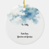 Holiday Chic gestylt Brünette Mode Personalisiert Keramik Ornament (Hinten)