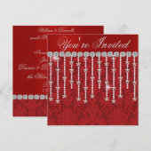 HOLIDAY CHIC SNOWFLAKE Party Einladung (Vorne/Hinten)