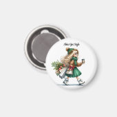 Holiday Chic Stilvolle Blond Fashion Personalisier Magnet (Vorderseite/Rückseite)