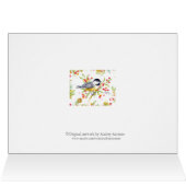 Holiday Chickadee Blank Note Greeting Card (Innenansicht Horizontal (Oben))