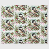 Holiday Chickadee Geschenkpapier (Flach)