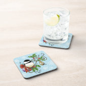 Holiday Chickadee Getränkeuntersetzer (Rechte Seite)