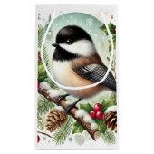 Holiday Chickadee Kleine Geschenktüte (Rückseite)