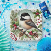 Holiday Chickadee Pappteller (Party)