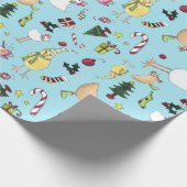 Holiday Chickens Geschenk Wraf Geschenkpapier (Ecke)