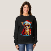 Holiday Chihuahua Cute Christmas Dog Design Sweatshirt (Vorne ganz)