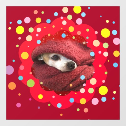 Holiday Chihuahua Fensteraufkleber (Blatt)