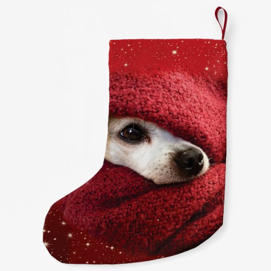 Holiday Chihuahua  Kleiner Weihnachtsstrumpf (Rückseite)