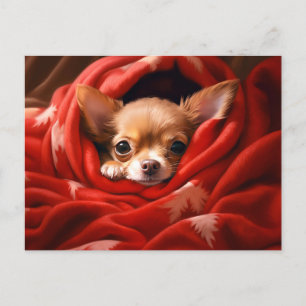 Holiday Chihuahua Postkarte