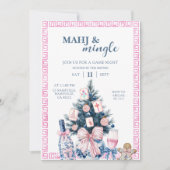 Holiday Chinoiserie Mahjong Einladung (Vorderseite)