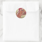 Holiday Chipmunks Runder Aufkleber (Tasche)