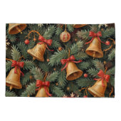 Holiday Christmas Bells Pattern, Kissenbezug (Rückseite)