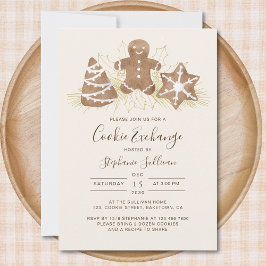 Holiday Christmas Cookie Exchange Party Invitation Einladung