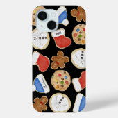 Holiday Christmas Cookies Black Case-Mate iPhone Hülle (Rückseite)