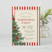 Holiday Christmas Party Invitation invitation Einladung (Stehend Vorderseite)