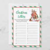 Holiday Christmas Party Letters Game Feiertagskarte (Vorderseite)