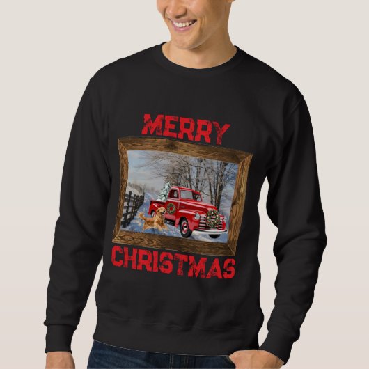 Holiday Christmas Sweater Country Farm Scene Sweatshirt (Vorderseite)
