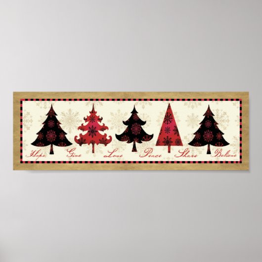 Holiday Christmas Trees Poster (Vorne)