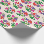 Holiday Christmasy Hearty Florals Geschenkpapier (Ecke)