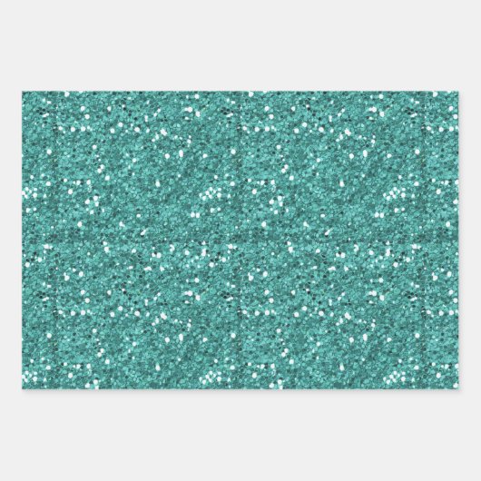Holiday Chunky Glitzer Sequin Christmas Geschenkpapier Set (Vorderseite 3)