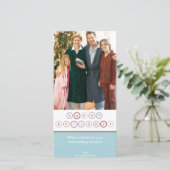 Holiday Circle Banner - Blue Feiertagskarte (Stehend Vorderseite)