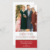 Holiday Circle Banner - Red & Green Feiertagskarte (Vorne/Hinten)