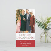 Holiday Circle Banner - Red & Green Feiertagskarte (Stehend Vorderseite)