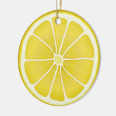 Holiday Citrus Sunshine Lemon Keramik Ornament (Links)