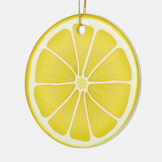 Holiday Citrus Sunshine Lemon Keramik Ornament (Links)