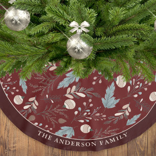 Holiday Classic Floral Winter Grün Weihnachten Polyester Weihnachtsbaumdecke
