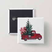 Holiday Classic Red Lieferwagen Truck Button (Vorne & Hinten)