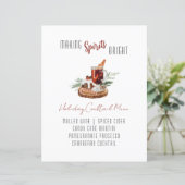 Holiday Cocktail Bar Menu Party Sign (Stehend Vorderseite)