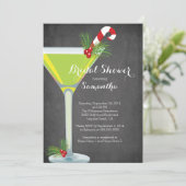 Holiday Cocktail Bridal Dusche Einladung (Stehend Vorderseite)