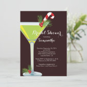 Holiday Cocktail Bridal Dusche Einladung (Stehend Vorderseite)