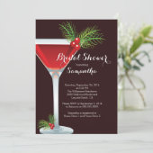 Holiday Cocktail Bridal Dusche Einladung (Stehend Vorderseite)