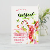 Holiday Cocktail Confetti Company Weihnachten I Einladung (Stehend Vorderseite)
