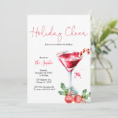 Holiday Cocktail Holiday Chefkoch Weihnachten Part Einladung (Stehend Vorderseite)