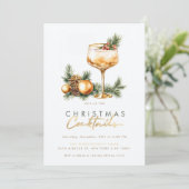Holiday Cocktail Moderne Weihnachtscocktails Party Einladung (Stehend Vorderseite)