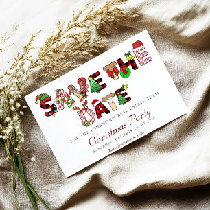 Holiday Cocktail Party Company Weihnachten Save The Date