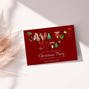 Holiday Cocktail Party Company Weihnachten Save The Date