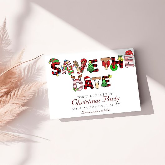 Holiday Cocktail Party Company Weihnachten Save The Date