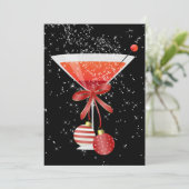 Holiday Cocktail Party Einladung (Stehend Vorderseite)