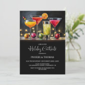 Holiday Cocktail Party Einladung (Stehend Vorderseite)