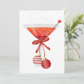 Holiday Cocktail Party Einladung (Stehend Vorderseite)