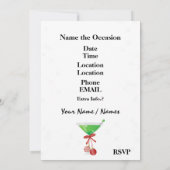 Holiday Cocktail Party Einladung (Rückseite)