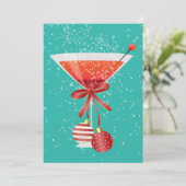 Holiday Cocktail Party Einladung (Stehend Vorderseite)