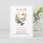 Holiday Cocktail Party Einladung (Stehend Vorderseite)