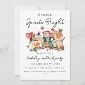 Holiday Cocktail Party Einladung | Spirituosen her (Vorderseite)