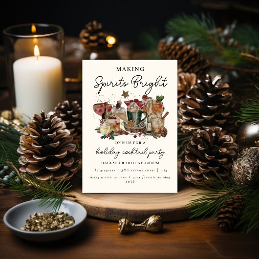 Holiday Cocktail Party Einladung | Spirituosen her